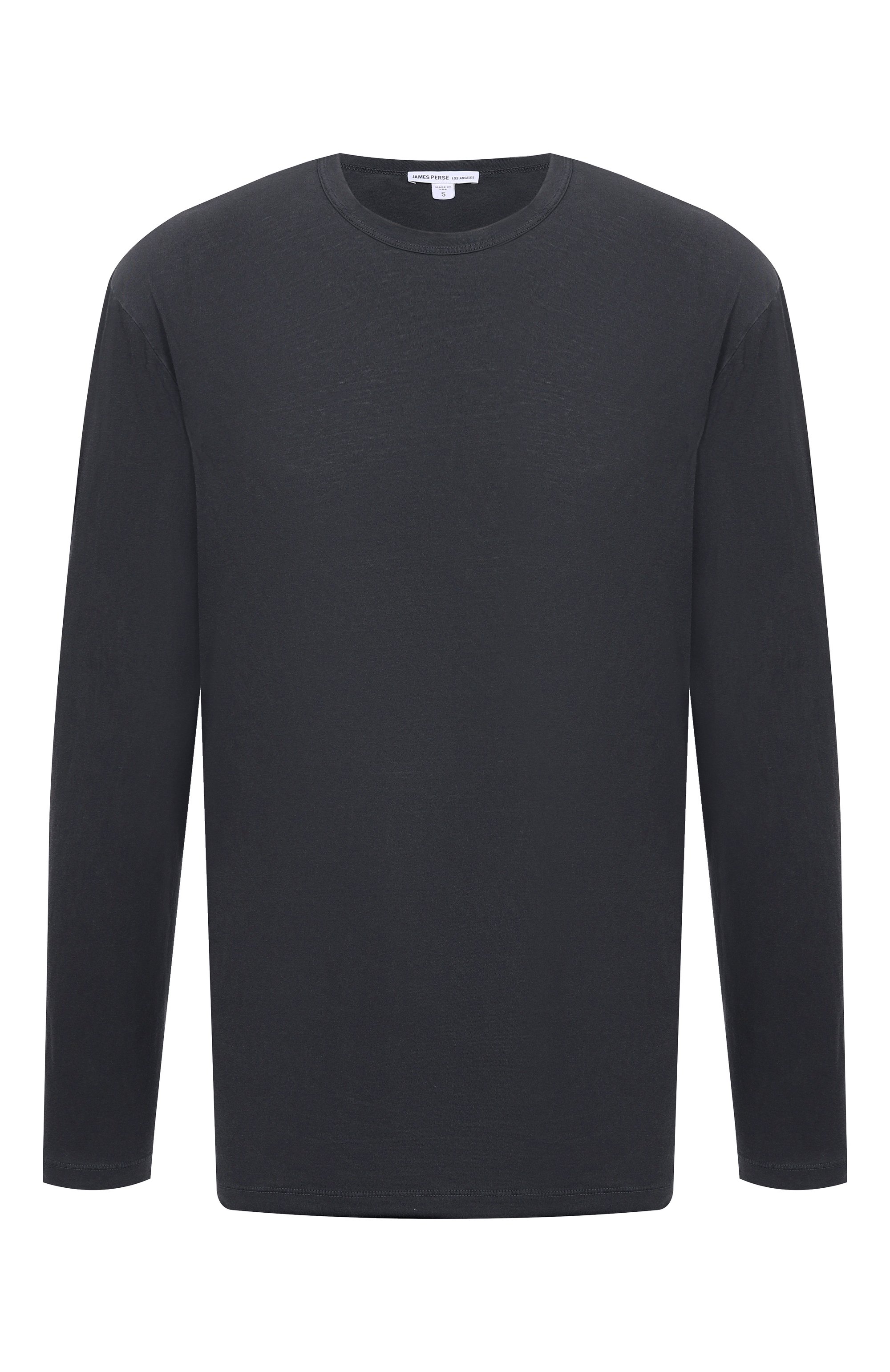 Хлопковый лонгслив JAMES PERSE темно-серого цвета по цене 19200 руб., арт. MLJ3351, фото 1 Хлопковый лонгслив JAMES PERSE, арт. MLJ3351, фото 1