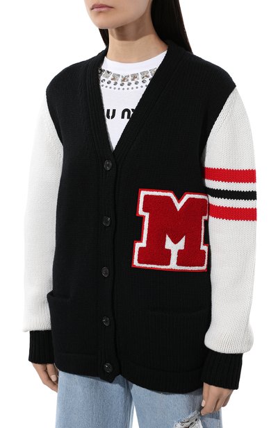 Шерстяной кардиган MIU MIU, арт. MMF536-1ZX1-F0002, фото 3