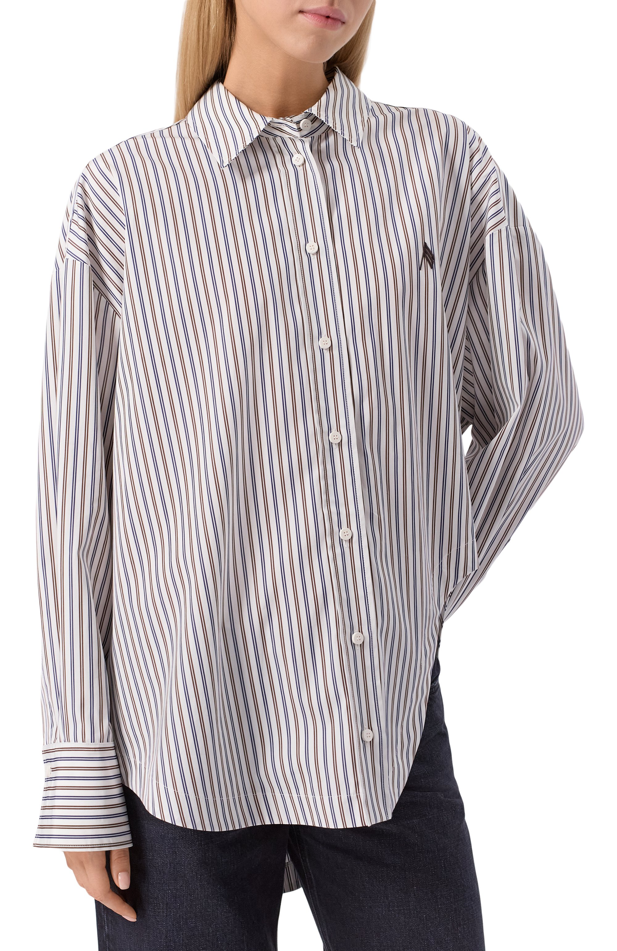 Хлопковая рубашка THE ATTICO, арт. 251WCH00004/CCC117AA, фото 3