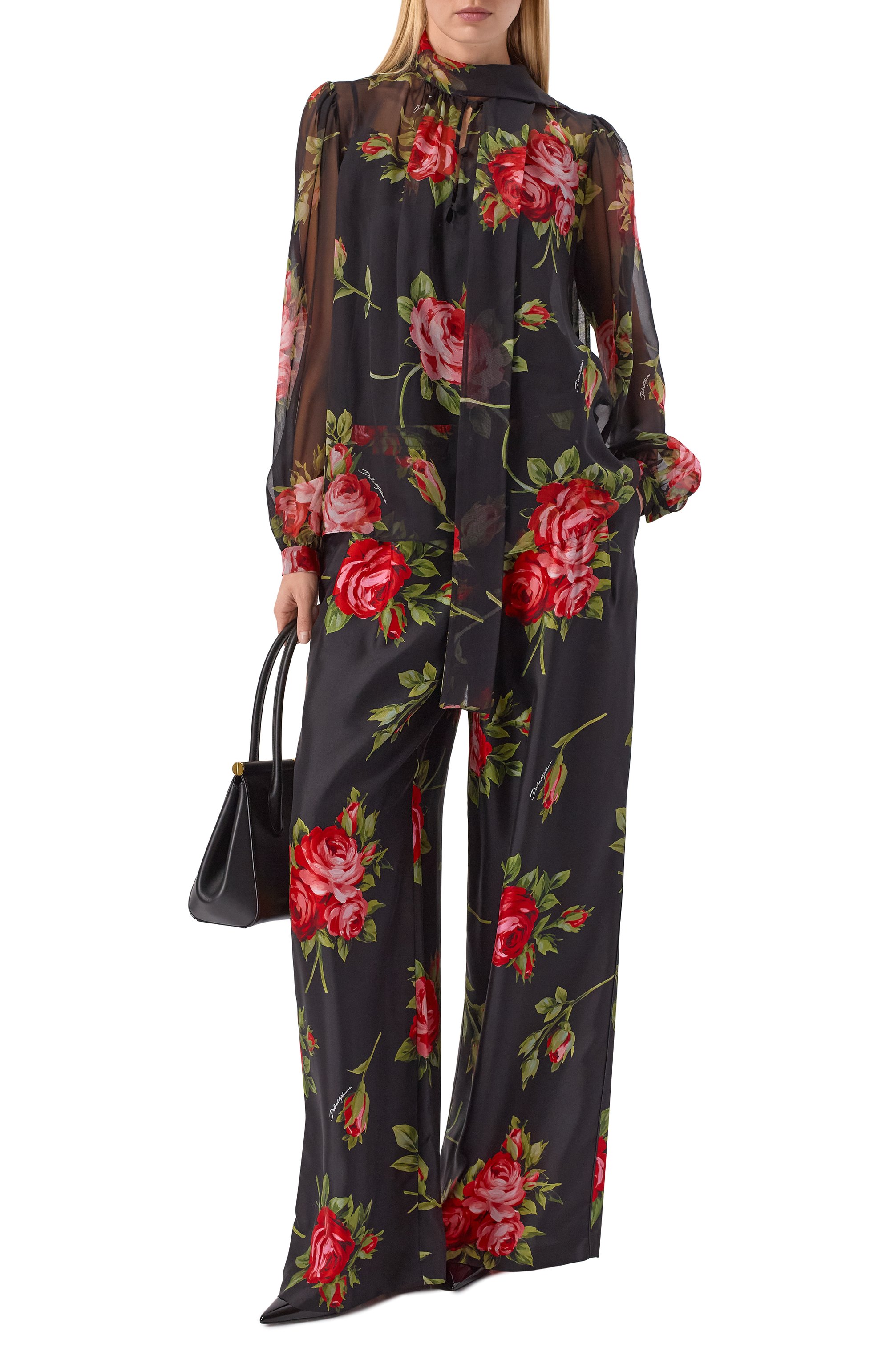 Шелковые брюки DOLCE & GABBANA, арт. FTDIVT/IS11G, фото 2