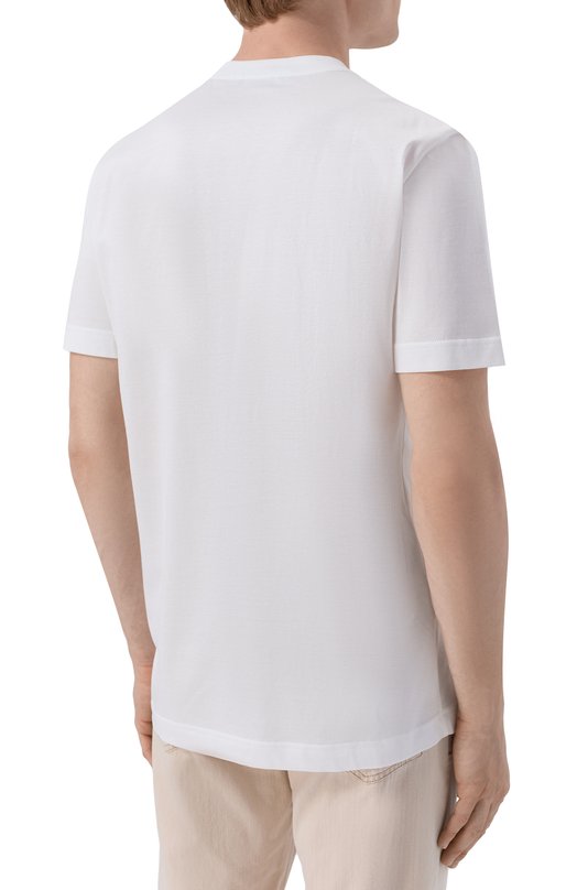 Хлопковая футболка Kiton UMM0745 Белый  UMM0745 Фото 4