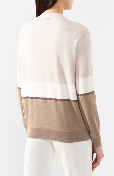 Кашемировый кардиган BRUNELLO CUCINELLI бежевого цвета по цене 226500 руб., арт. M12169926, фото 4 Кашемировый кардиган BRUNELLO CUCINELLI, арт. M12169926, фото 4