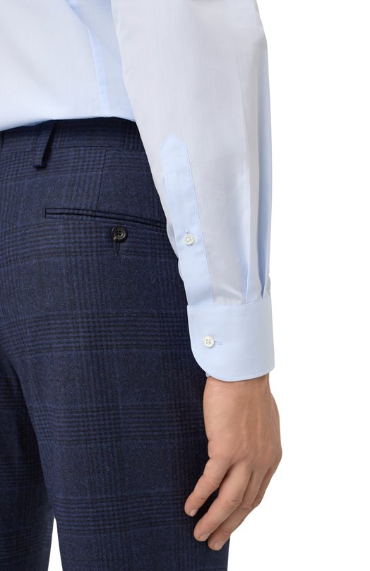 Хлопковая сорочка Corneliani 25P100-2511700 Голубой  25P100-2511700 Фото 5