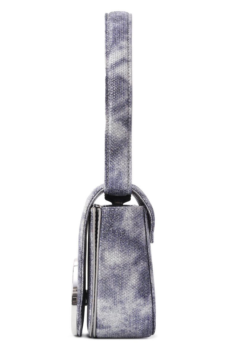 Женская сумка 1dr DIESEL светло-фиолетового цвета, арт. X08396/P2197 | Фото 4 (Драгоценные камни: Проставлено; Материал сплава: Проставлено; Материал: Экокожа, Текстиль; Размер: mini; Ремень/цепочка: На ремешке)