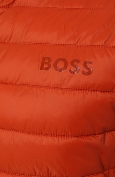 Мужской утепленный жилет BOSS оранжевого цвета, арт. 50471854 | Фото 5 (Кросс-КТ: Куртка; Мужское Кросс-КТ: жилеты-тонкие; Материал внешний: Синтетический материал; Материал сплава: Проставлено; Драгоценные камни: Проставлено; Длина (верхняя одежда): Короткие; Стили: Кэжуэл)