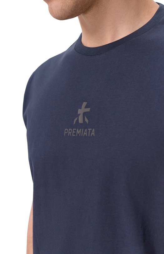 Хлопковая футболка Premiata PA1017 Синий  PA1017 Фото 5