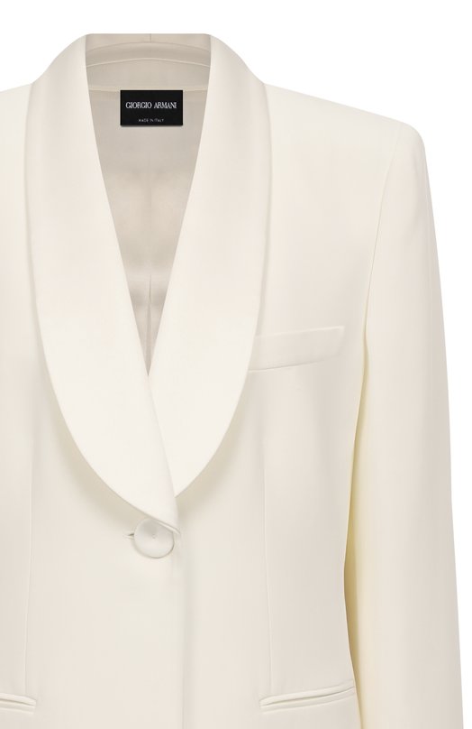 Шелковый жакет Giorgio Armani 8CHAT002/T00EV_1 Белый  8CHAT002/T00EV_1 Фото 6