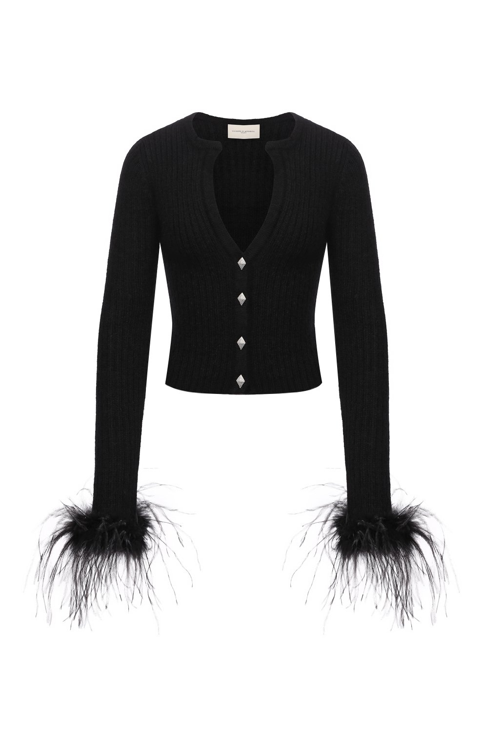 Кардиган с отделкой перьями GIUSEPPE DI MORABITO, арт. FW21116KN-156, фото 1