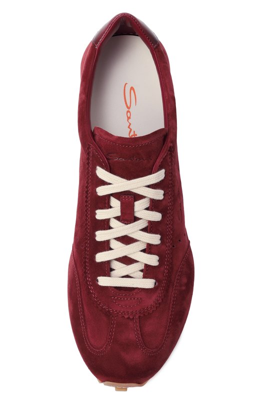 Замшевые кроссовки Santoni WBGG61356BIFTTKR Бордовый  WBGG61356BIFTTKR Фото 6