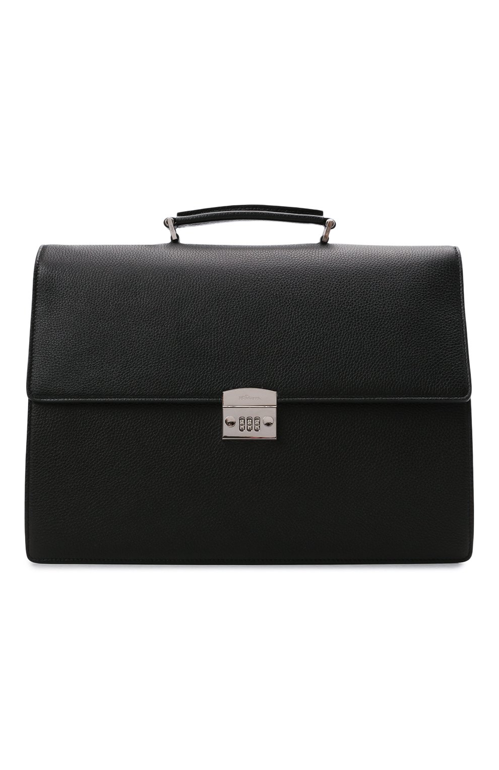 Кожаный портфель KITON черного цвета по цене 215500 руб., арт. UBWALLN00126, фото 1 Кожаный портфель KITON, арт. UBWALLN00126, фото 1