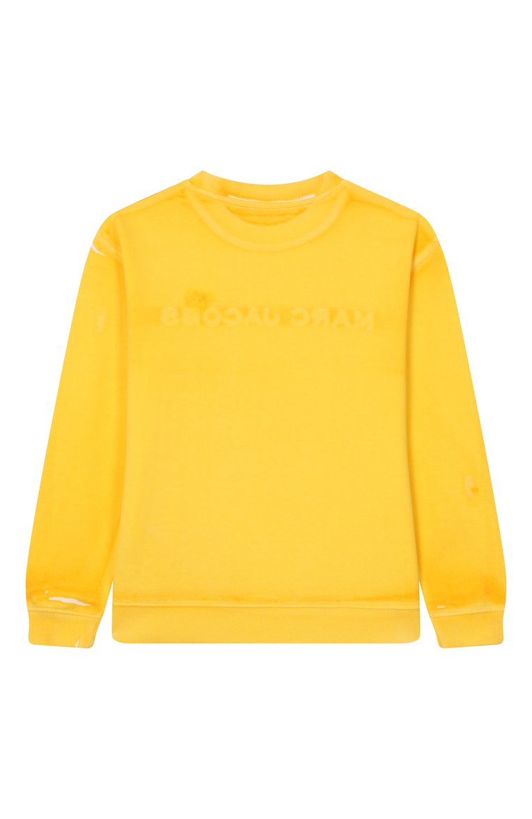 Мужского хлопковый свитшот MARC JACOBS (THE) желтого цвета, арт. W60435 | Фото 2 (Нос: Не проставлено; Региональные ограничения белый список (Axapta Mercury): Не проставлено; Мальчики Кросс-КТ: Свитшот-одежда; Девочки Кросс-КТ: Свитшот-одежда; Ростовка одежда: 3 года | 98 см, 4 года | 104 см, 5 лет | 110 см, 7 лет | 122 см, 12 лет | 152 см, 2 года | 92 см, 9 лет | 134 см)