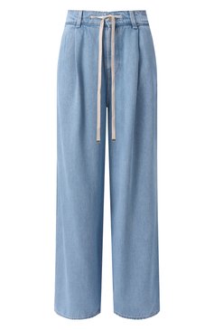 Женские джинсы 7 FOR ALL MANKIND голубого цвета, арт. JSIDC860TS | Фото 1 (Длина (брюки, джинсы): Стандартные; Драгоценные камни: Проставлено; Материал сплава: Проставлено; Кросс-КТ: Деним; Силуэт Ж (брюки и джинсы): Широкие; Стили: Кэжуэл; Материал внешний: Деним, Хлопок)