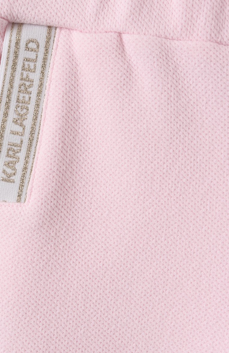 Детская комплект из трех предметов KARL LAGERFELD KIDS светло-розового цвета, арт. Z30521. | Фото 10 (Материал сплава: Проставлено; Материал внешний: Хлопок; Рукава: Длинные; Драгоценные камни: Проставлено; Девочки Кросс-КТ: Костюмы-спорт; Ростовка одежда: 36 мес | 98 см)