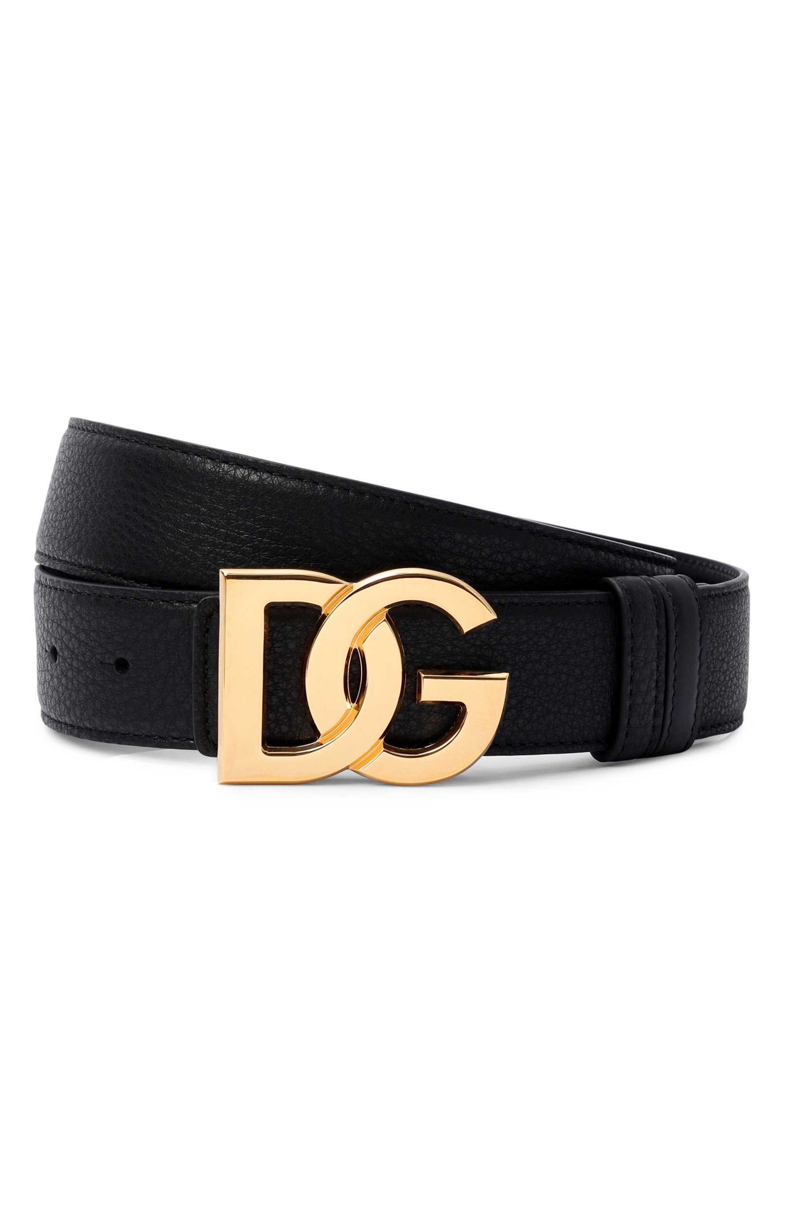 Кожаный ремень DOLCE & GABBANA черного цвета по цене 69950 руб., арт. BC4994/A0742, фото 1 Кожаный ремень DOLCE & GABBANA, арт. BC4994/A0742, фото 1