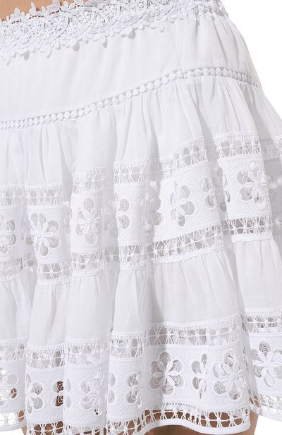 Хлопковая юбка CHARO RUIZ IBIZA белого цвета по цене 38000 руб., арт. 231401, фото 5 Хлопковая юбка CHARO RUIZ IBIZA, арт. 231401, фото 5