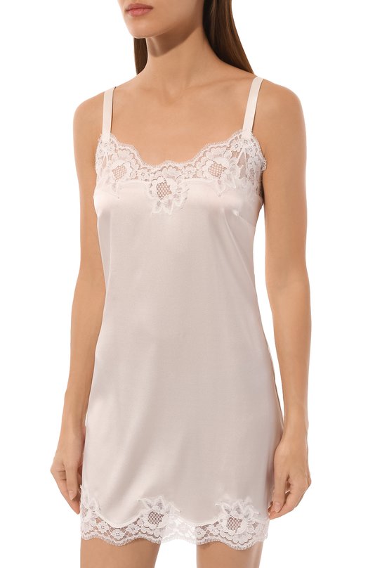 Шелковая сорочка Dolce & Gabbana 06A00T/0N013 Кремовый  06A00T/0N013 Фото 3