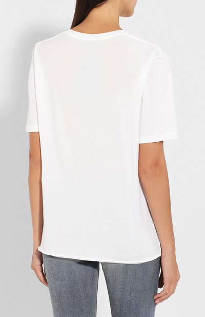 Хлопковая футболка SAINT LAURENT, арт. 582211/YBKJ2, фото 4