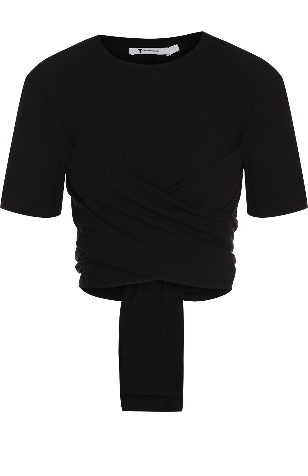 Однотонный хлопковый кроп-топ ALEXANDERWANG.T, арт. 4C481119B0, фото 1