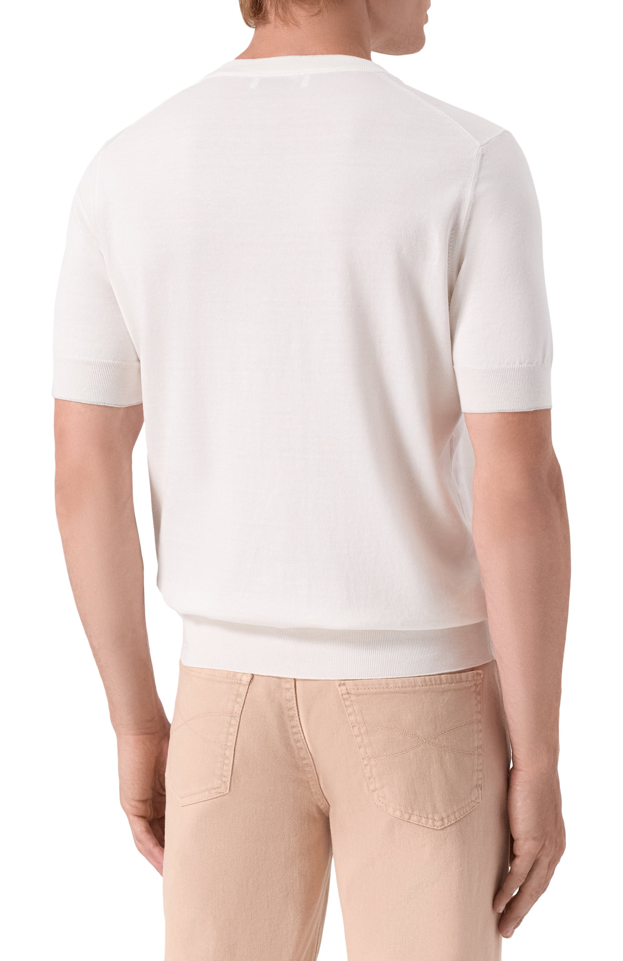 Хлопковый джемпер BRUNELLO CUCINELLI белого цвета по цене 75950 руб., арт. M29805200, фото 4 Хлопковый джемпер BRUNELLO CUCINELLI, арт. M29805200, фото 4