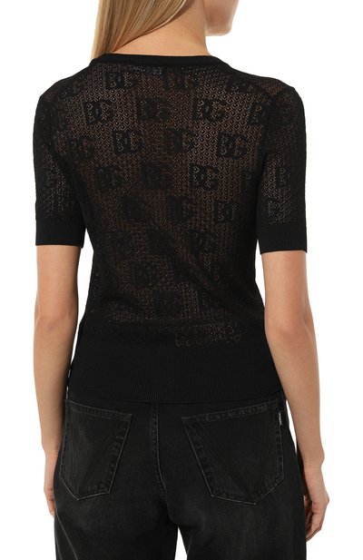 Кардиган из вискозы DOLCE & GABBANA черного цвета по цене 94350 руб., арт. FXD67T/JAIEK, фото 4 Кардиган из вискозы DOLCE & GABBANA, арт. FXD67T/JAIEK, фото 4