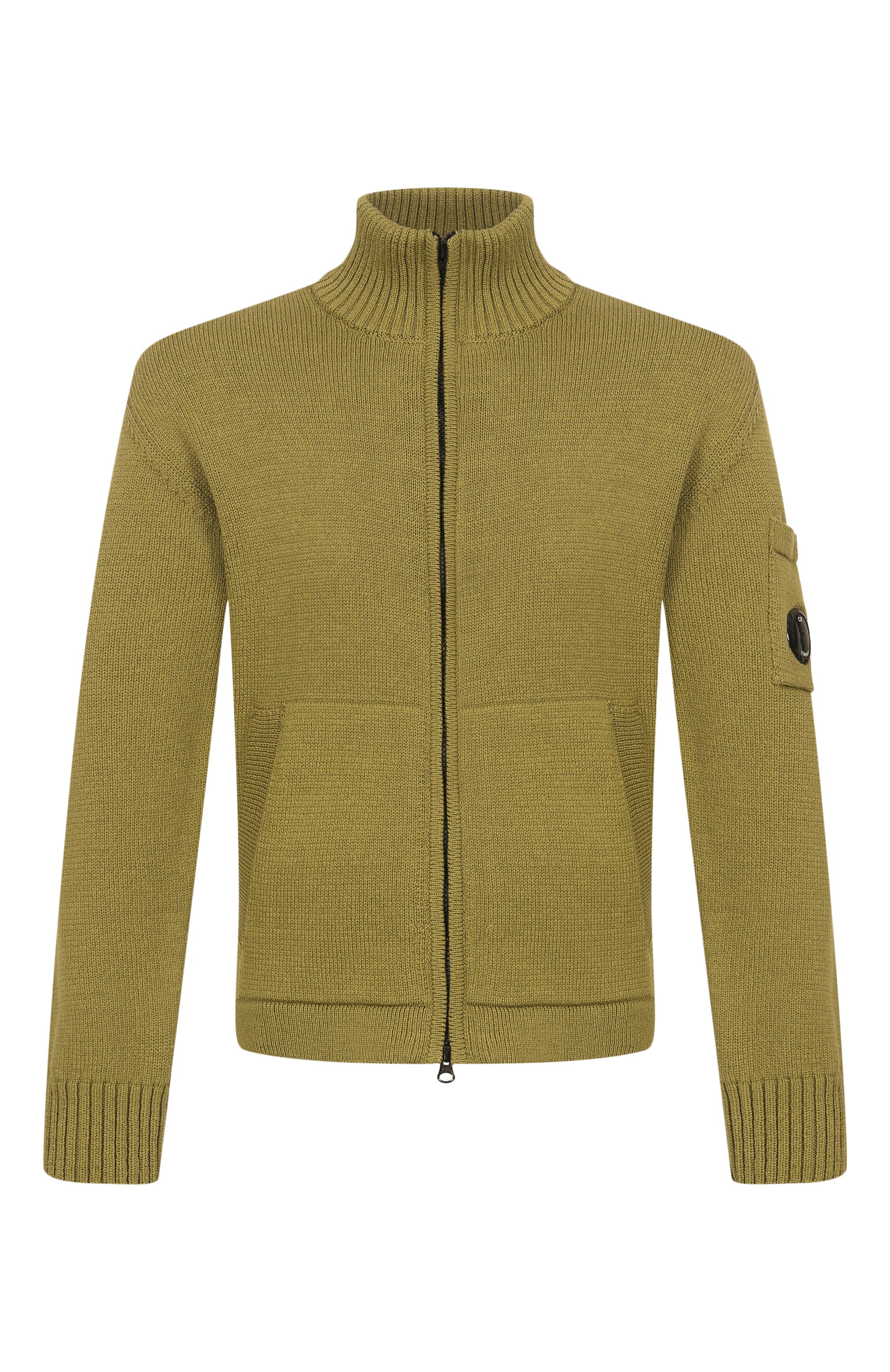 Хлопковый кардиган C.P. COMPANY хаки цвета по цене 61800 руб., арт. 20CMKN092A/110058A, фото 1 Хлопковый кардиган C.P. COMPANY, арт. 20CMKN092A/110058A, фото 1