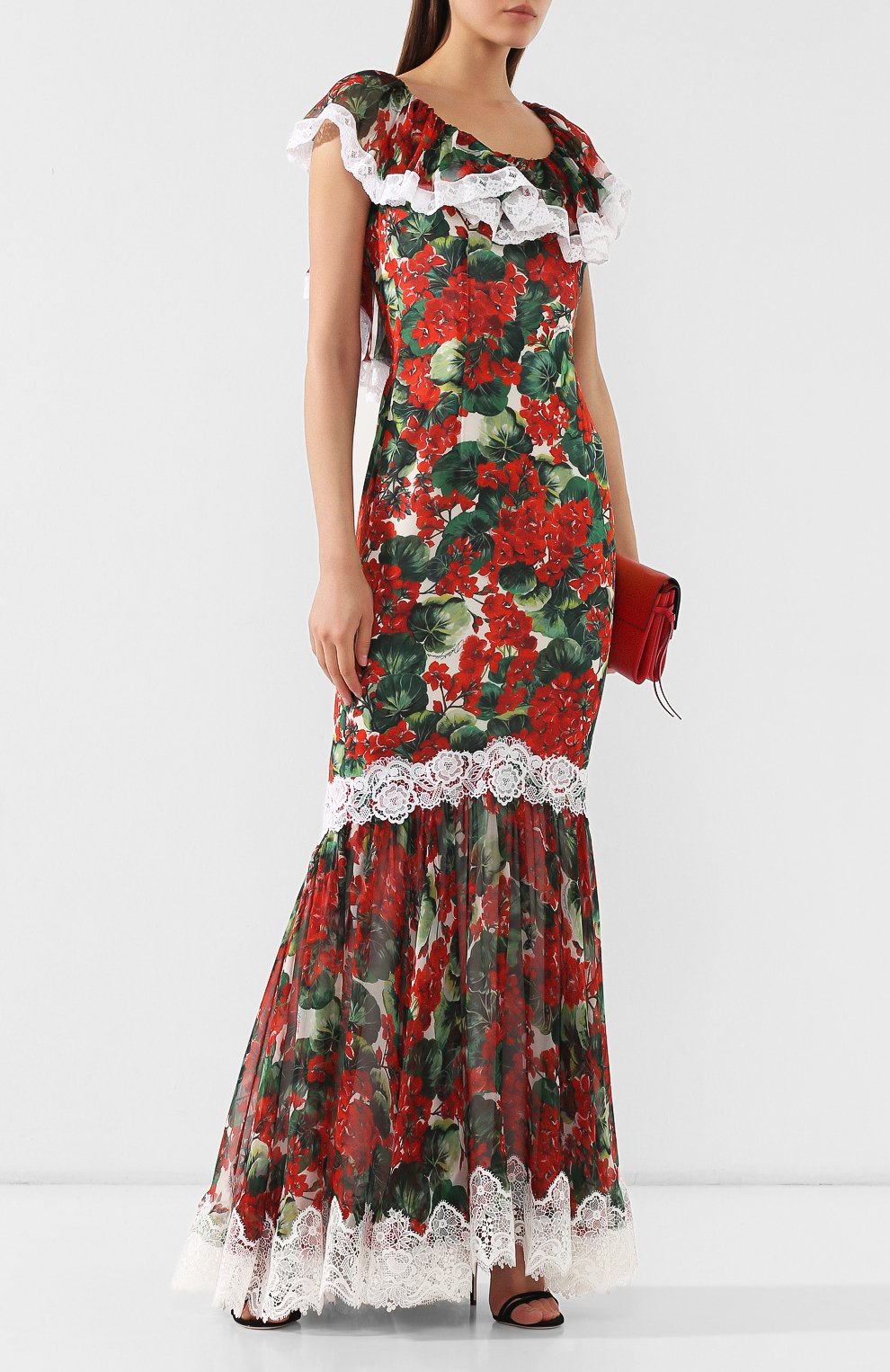 Платье-макси DOLCE & GABBANA красного цвета по цене 621000 руб., арт. F6C7YT/FSAYB, фото 2 Платье-макси DOLCE & GABBANA, арт. F6C7YT/FSAYB, фото 2