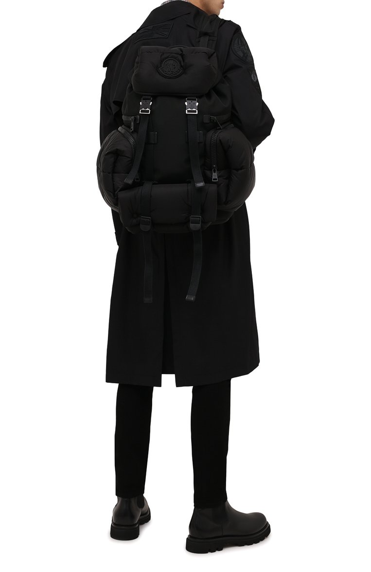 Мужской текстильный рюкзак area MONCLER черного цвета, арт. G2-09A-5A601-00-02T02 | Фото 5 (Ремень/цепочка: На ремешке; Материал: Текстиль; Размер: large; Сумки-технические: Рюкзаки - большие)