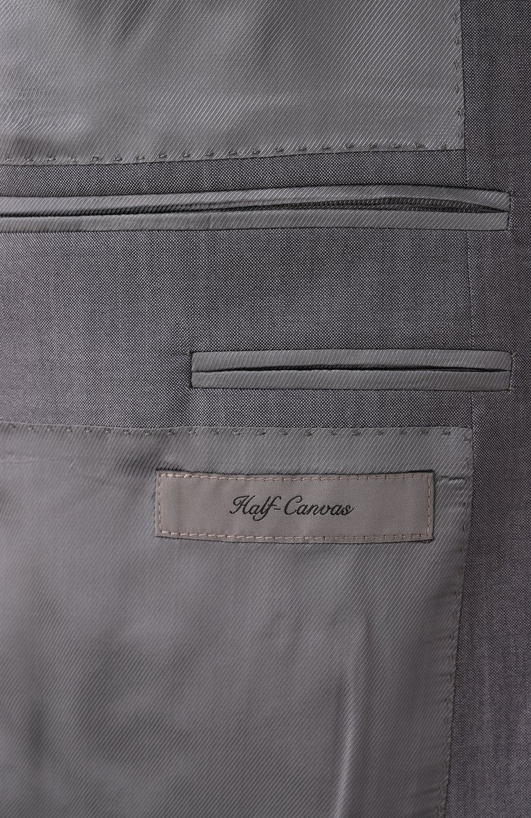 Мужской шерстяной костюм CORNELIANI серого цвета, арт. 256005-2518414_SET | Фото 10 (Материал внешний: Шерсть; Рукава: Длинные; Стили: Классический; Костюмы М: Однобортный)