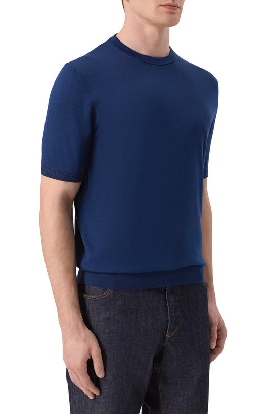 Шелковый джемпер Stefano Ricci K616215G10/F26101 Синий  K616215G10/F26101 Фото 3