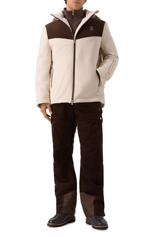 Анорак из кашемира и хлопка Brunello Cucinelli MM840KT60 Коричневый  MM840KT60 Фото 2