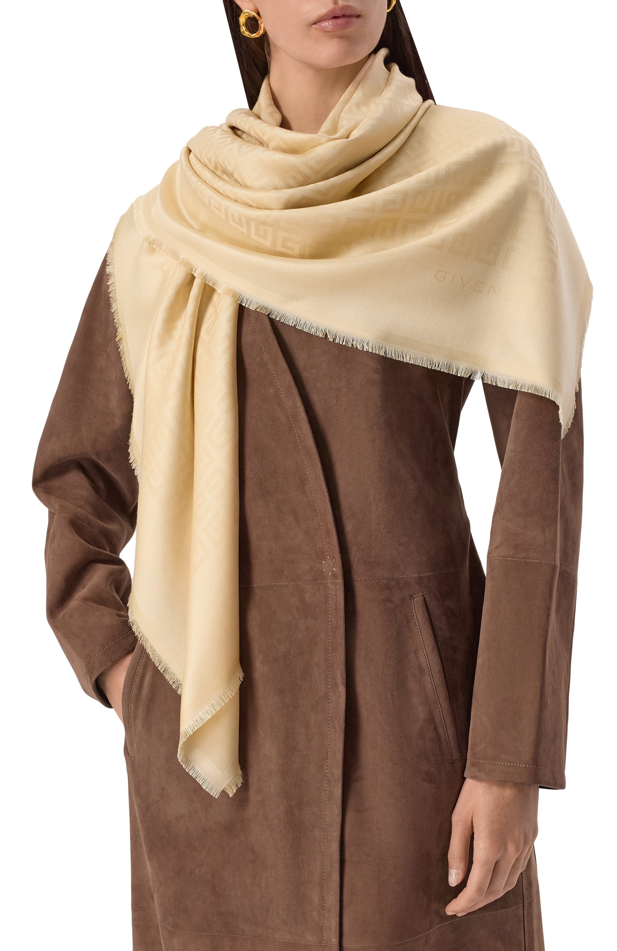 Шаль из шелка и шерсти GIVENCHY, арт. GW1414, фото 2