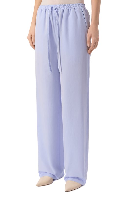 Хлопковые брюки Loulou de Saison SER0 LDS Голубой  SER0 LDS Фото 3