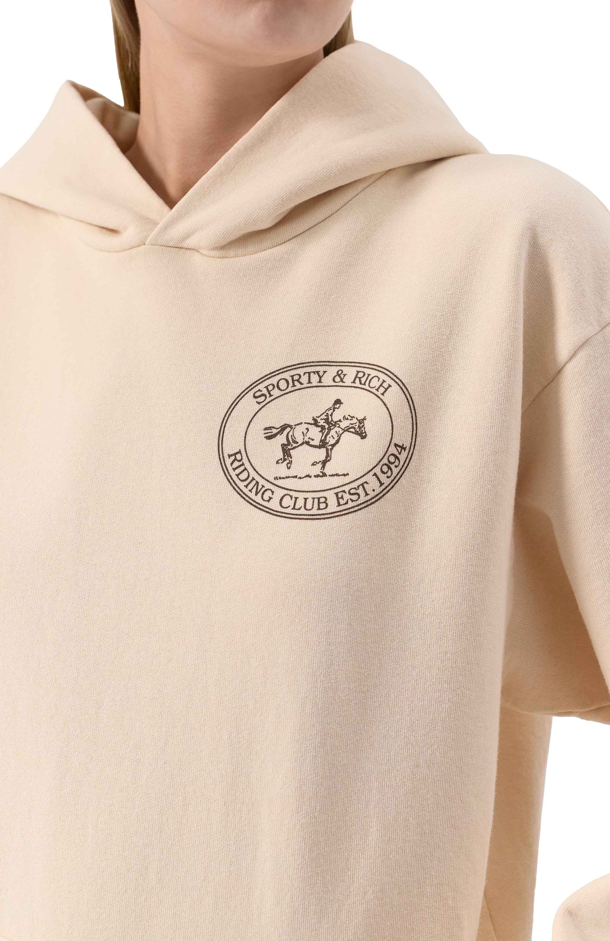 Хлопковое худи SPORTY AND RICH, арт. ST070612244CR01, фото 5