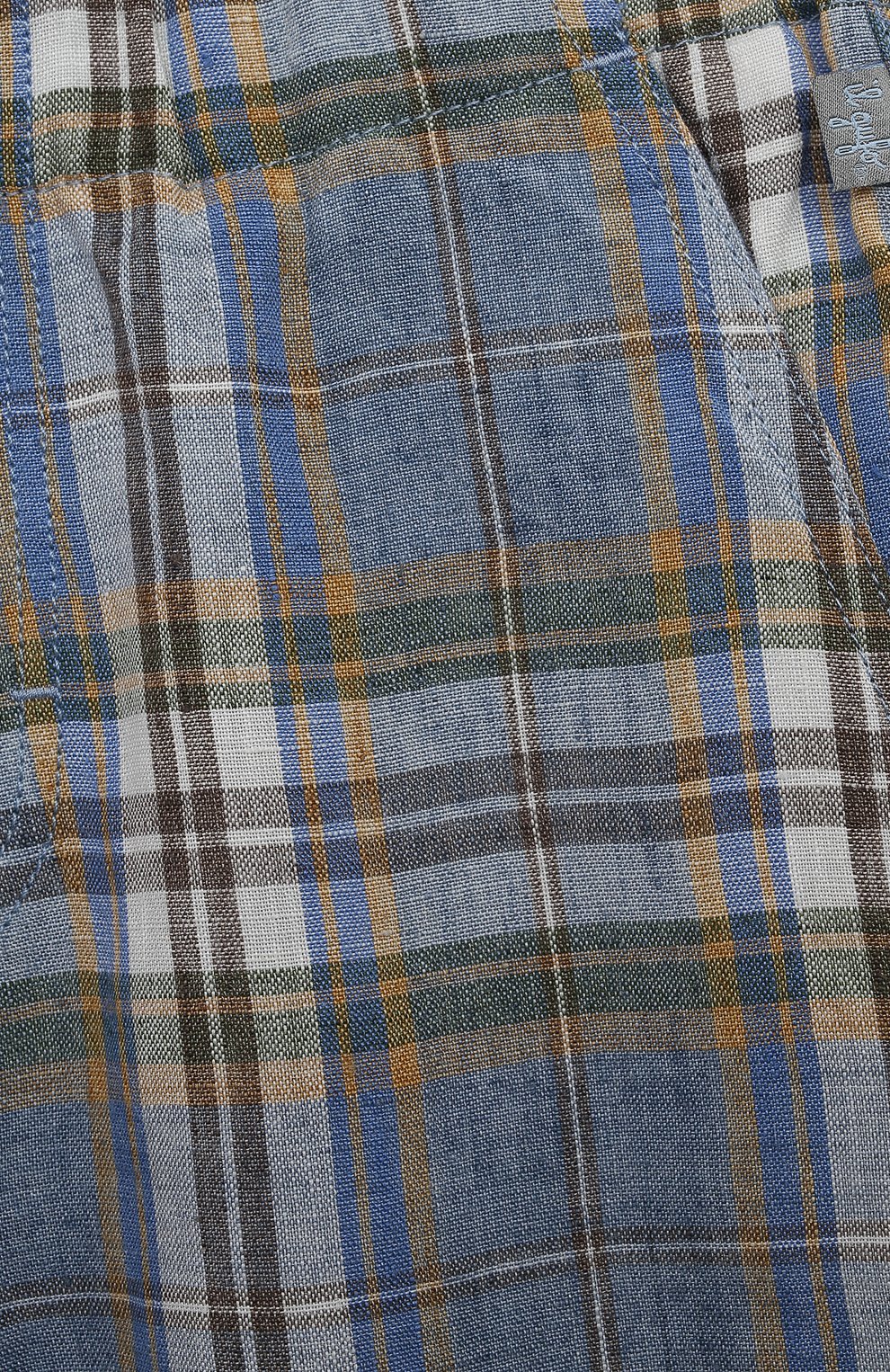 Льняные шорты IL GUFO синего цвета по цене 15200 руб., арт. P24PB172L3021/10A-14A, фото 3 Льняные шорты IL GUFO, арт. P24PB172L3021/10A-14A, фото 3