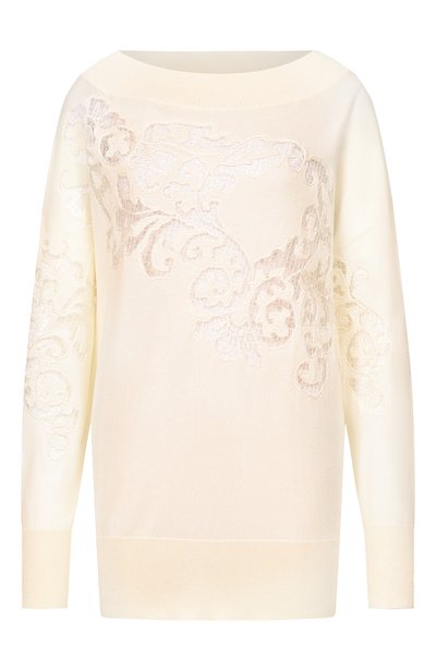 Женский пуловер из хлопка и вискозы ELIE SAAB, арт. T0275NR26/CK014