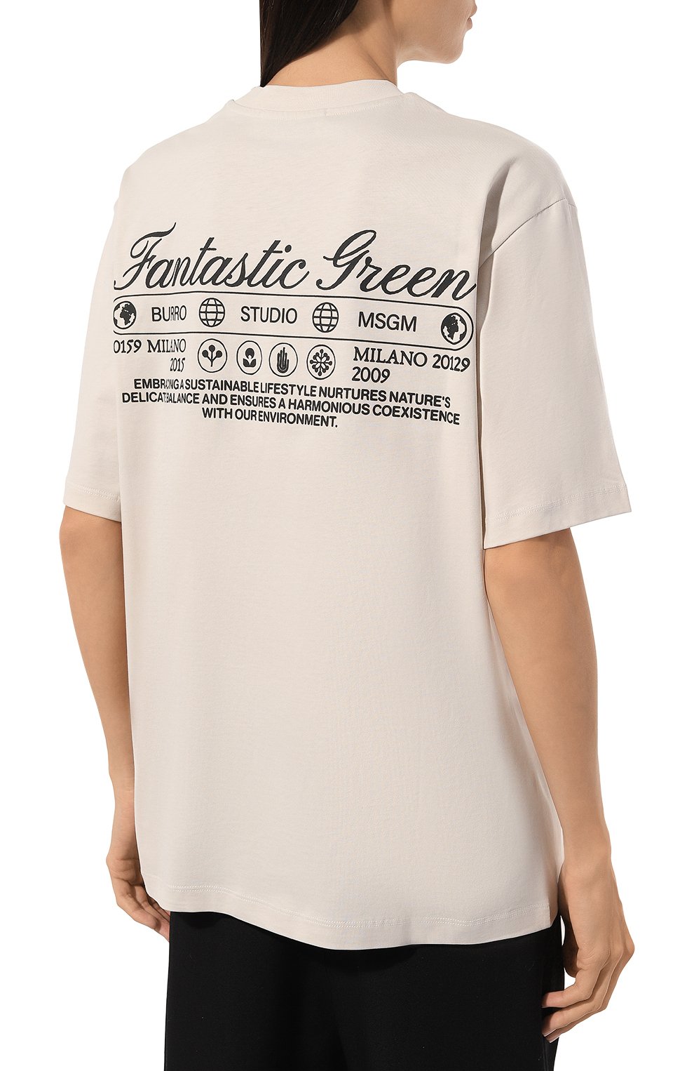 Хлопковая футболка MSGM, арт. 3746MM03/247791, фото 4