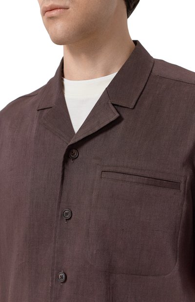 Рубашка изо льна и шерсти CORNELIANI, арт. 27I201/2718468, фото 5