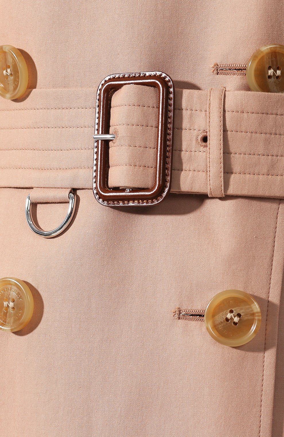 Двубортный тренч из хлопка BURBERRY розового цвета по цене 295500 руб., арт. 4075804, фото 5 Двубортный тренч из хлопка BURBERRY, арт. 4075804, фото 5