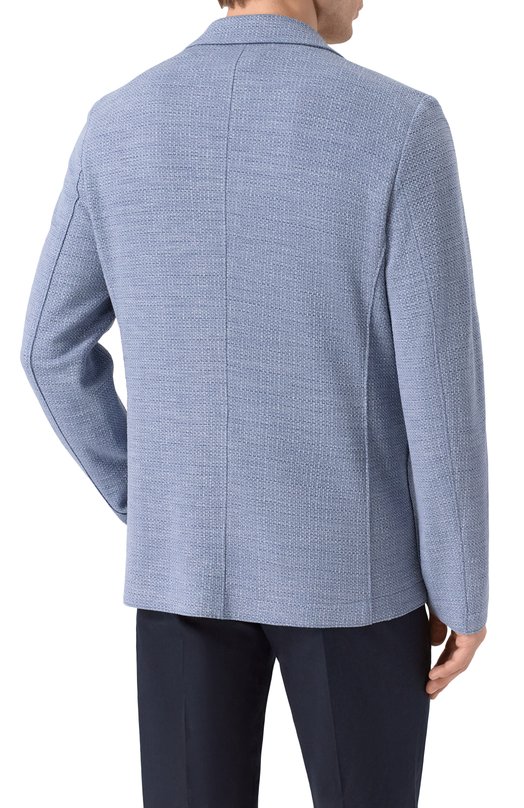 Пиджак из шерсти и шелка Harris Wharf London CL8P22PPM/PPM Голубой  CL8P22PPM/PPM Фото 4