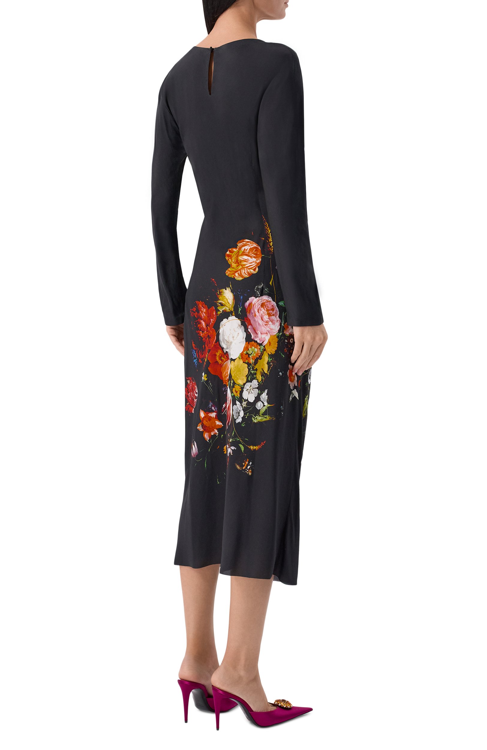 Платье из вискозы DRIES VAN NOTEN черного цвета по цене 196500 руб., арт. 262-011010/4087, фото 3 Платье из вискозы DRIES VAN NOTEN, арт. 262-011010/4087, фото 3