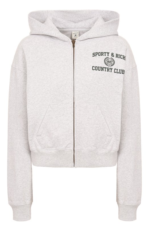 Хлопковая толстовка Sporty and Rich ST068606218GY03 Серый ST068606218GY03
