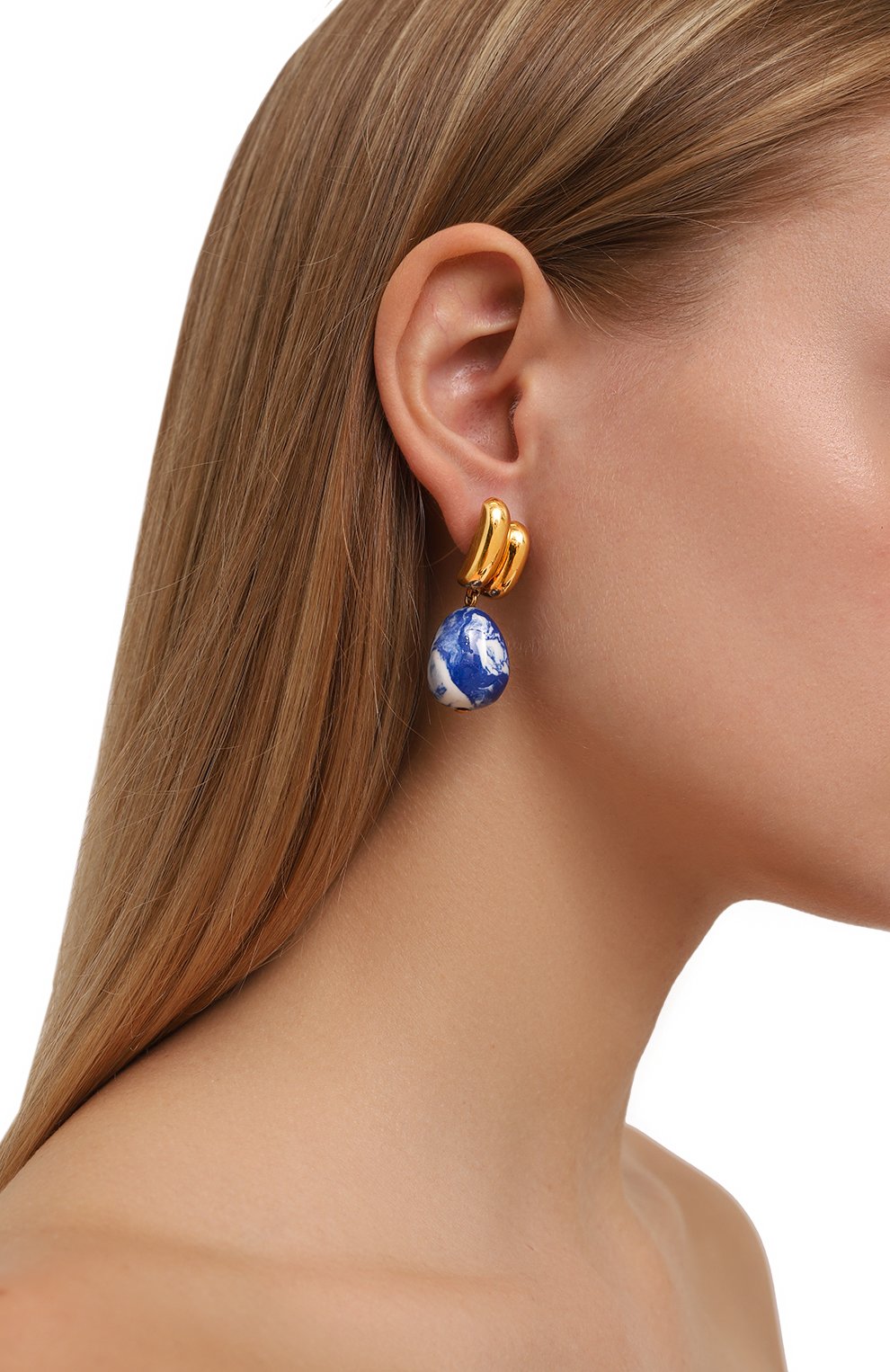 Серьги COPINE JEWELRY синего цвета по цене 26400 руб., арт. IRISG, фото 2 Серьги COPINE JEWELRY, арт. IRISG, фото 2