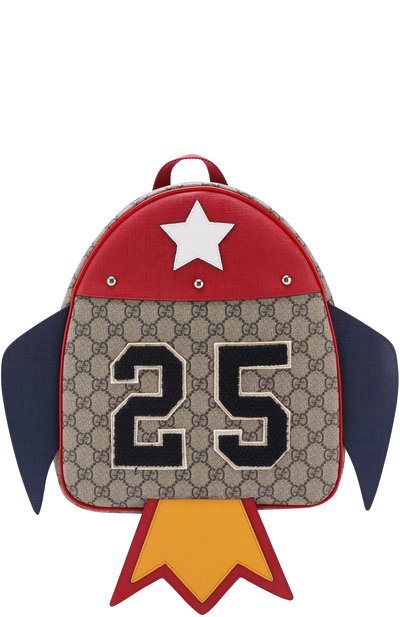 Текстильный рюкзак с принтом и фигурным декором GUCCI, арт. 477707/9C2KN, фото 1