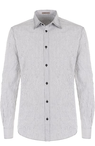 Плиссированная хлопковая рубашка BOTTEGA VENETA, арт. 514034/VE0M0, фото 1
