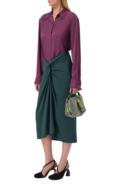 Женская атласная рубашка DRIES VAN NOTEN, арт. 010783/3177
