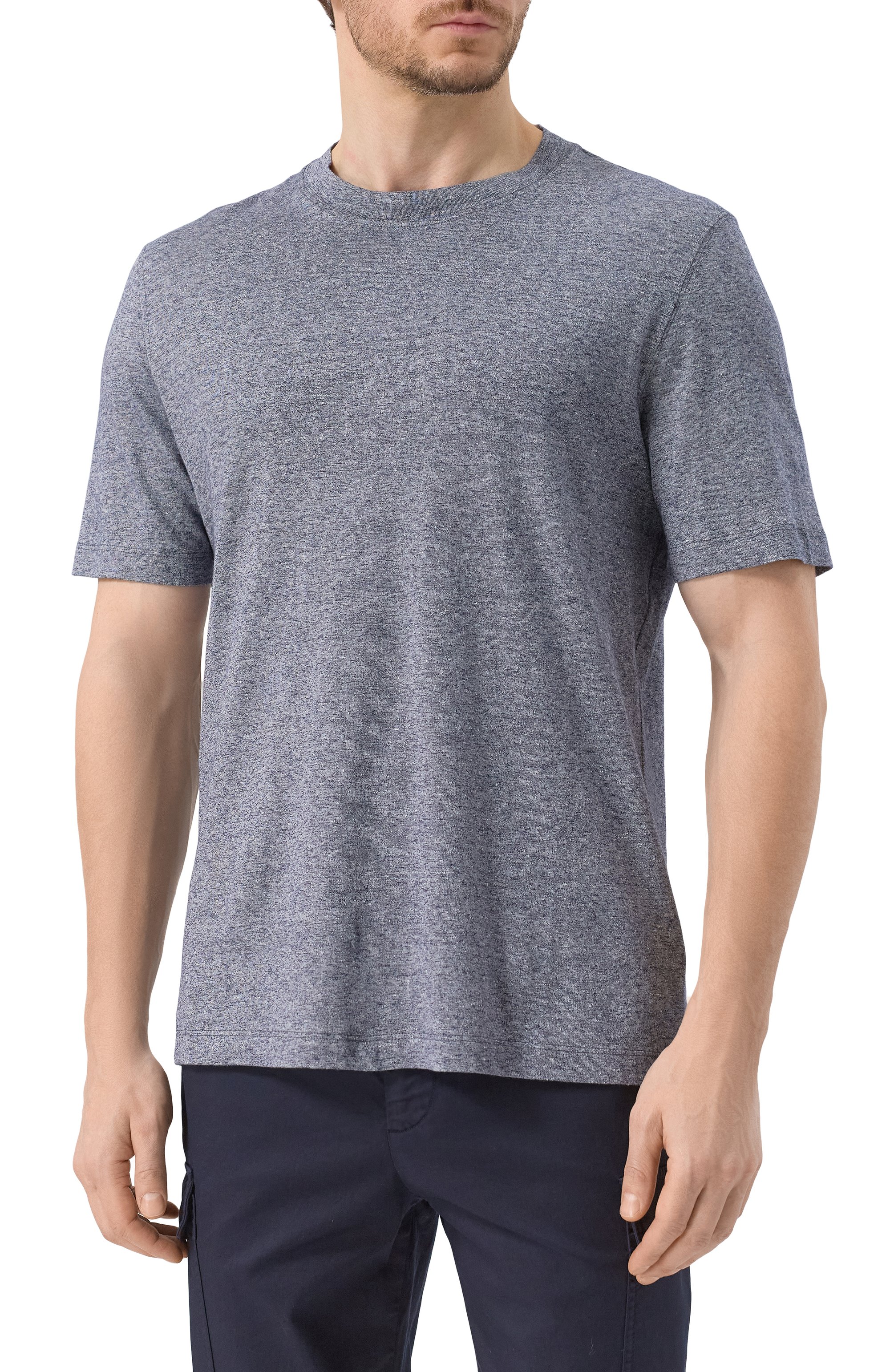 Футболка изо льна и хлопка BRUNELLO CUCINELLI, арт. MW8351308, фото 3