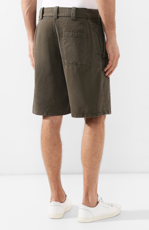 Хлопковые шорты JW Anderson Хаки, фото 4