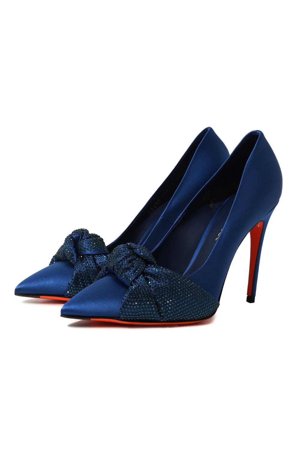 Женские синие текстильные туфли SANTONI купить в интернет-магазине ЦУМ ...