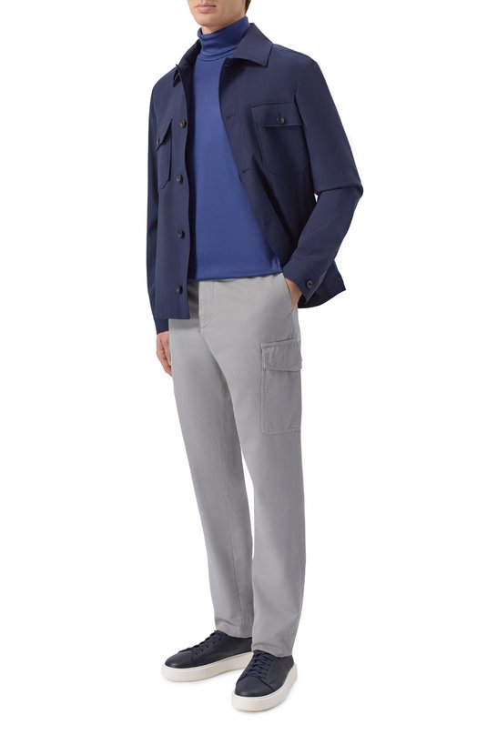 Хлопковая водолазка Van Laack VL-PELIN01-XX/180031 Синий  VL-PELIN01-XX/180031 Фото 2