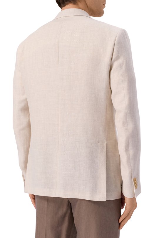 Пиджак изо льна и шерсти Corneliani 25X009-2518258 Кремовый  25X009-2518258 Фото 6